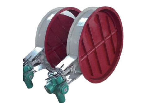 Electric single shaft double door sealing baffle door