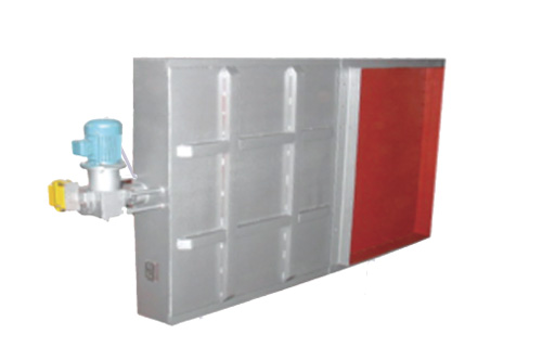 Electric double baffle door