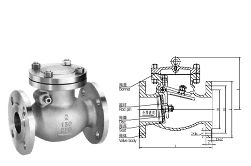 American ANSI API Check Valve - H44W-150LB(P)