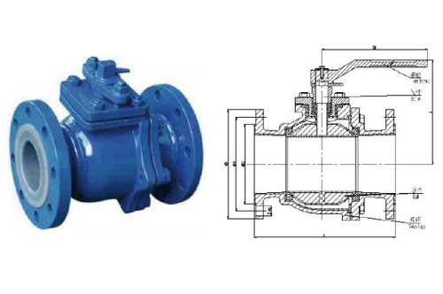 Manual Fluorine Lined Ball Valve - Q41F46-10C/16/25