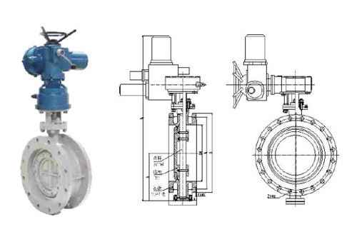 Electric Three Eccentric Sealing Butterfly Valve - D943H/F/X-6C/10C/25